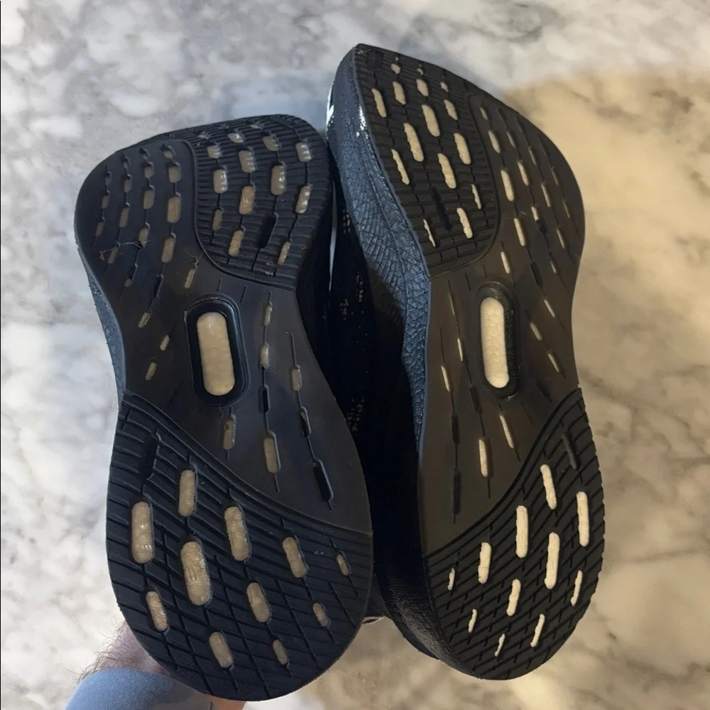 Black and White Sneakers with 'Overtime' Design, Ultraboost 5x, Mens 9